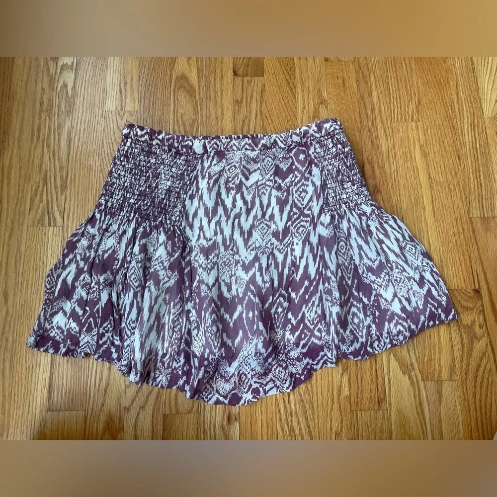IRO Adele Ikat Print Shirred Mini Skirt 38 EU/ M US